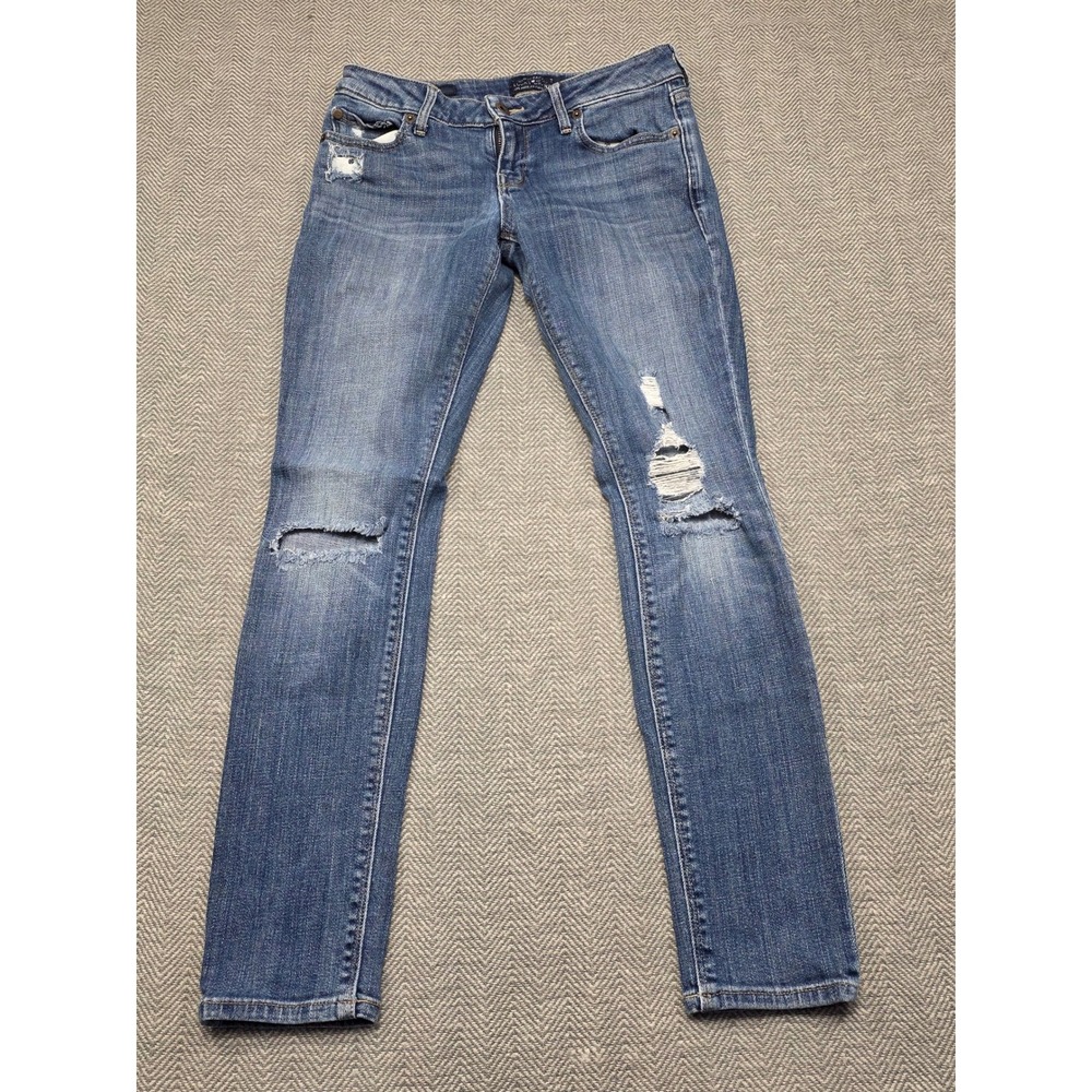 Lucky Brand Lolita Skinny Distressed Jean Medium Wash Blue Size 0/25 Handcrafted